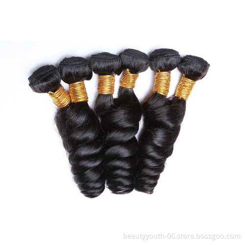 Loose wave human hair weave vendors in China, brazilian wholesale hair weave distributors natural black